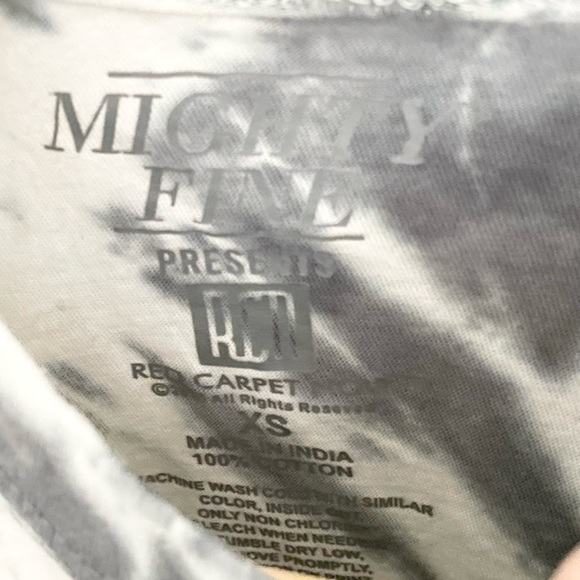 Mighty Fine Woodstock Summer of 1969 Peace Love Music Tie-Dye Tee Women’s Sz XS - Picture 4 of 5